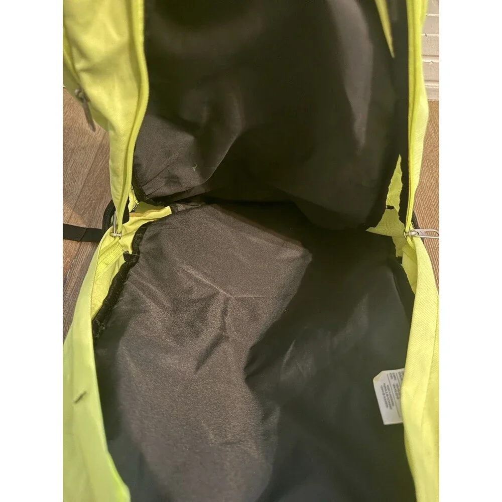 E486 Nike Backpack Neon Yellow 5 Compartments For School Or Backpacking